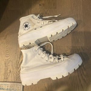 Womens Converse Chuck Taylor All Star HI Lugged Sneaker - White 7M